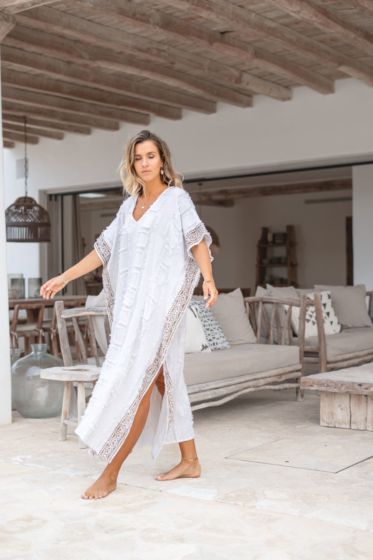 Weiter sommerlicher Maxikaftan mit modernem Look