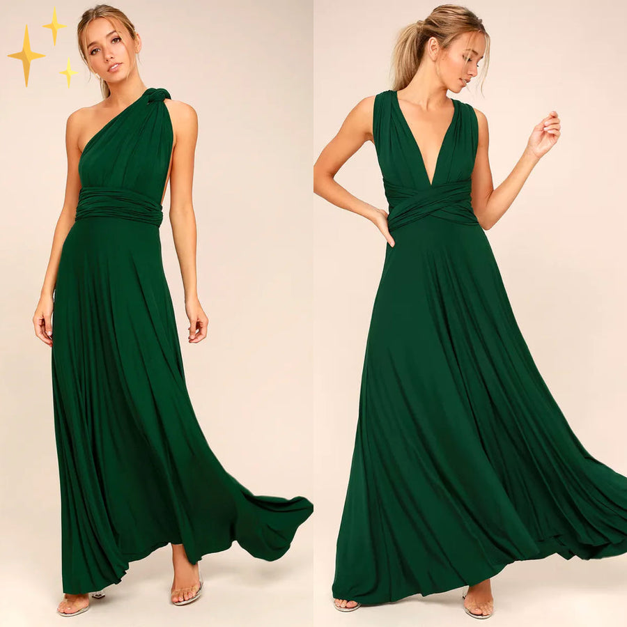 Vielseitiges langes Kleid mit wandelbarem Design für besondere Anlässe