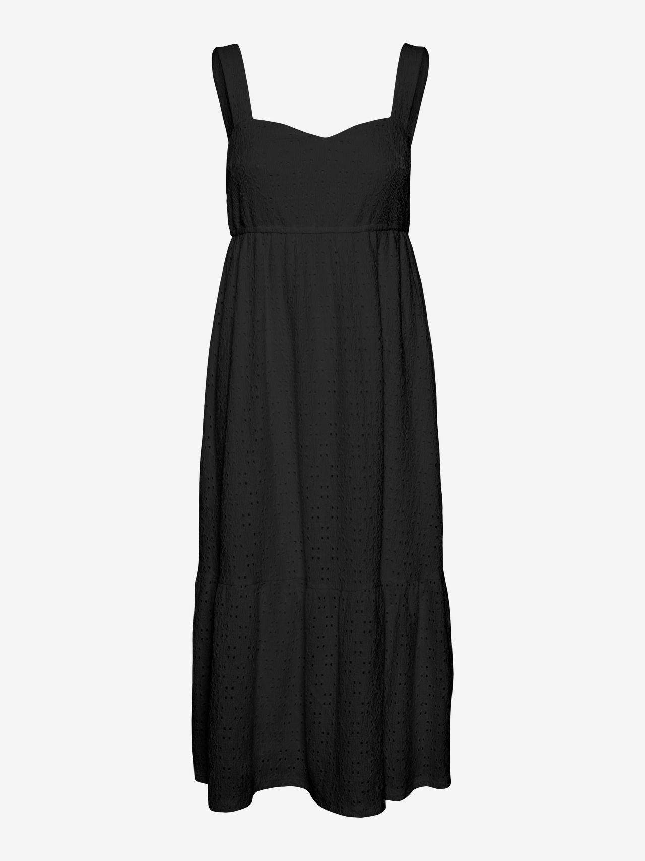 Freizeit Midikleid mit eckigem Ausschnitt und Trägern
