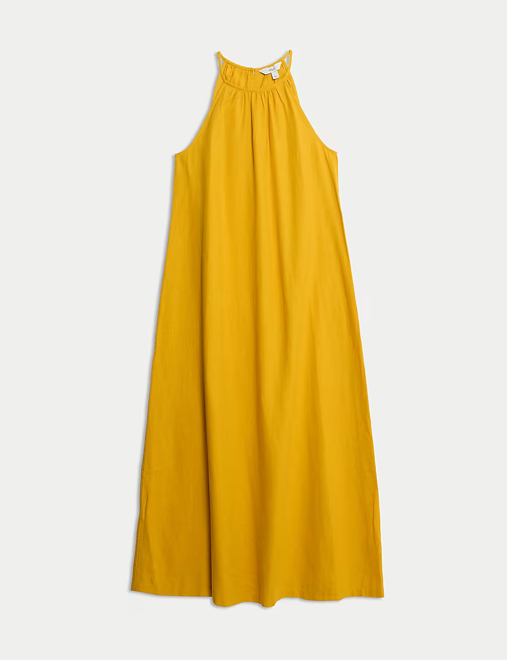 Schwingendes Maxikleid mit Halterneck und leichtem Sommerstil