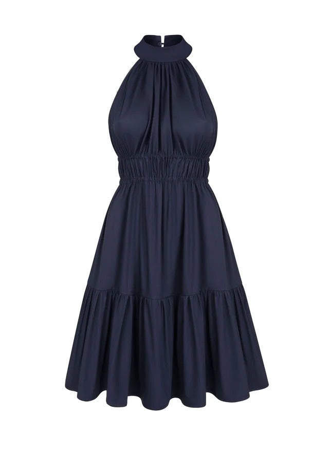 Modisches Minikleid mit Halterneck und elegantem Schnitt