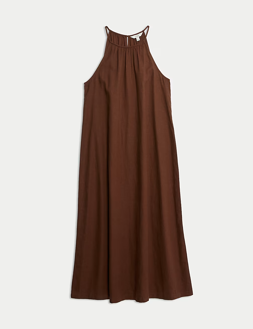 Schwingendes Maxikleid mit Halterneck und leichtem Sommerstil