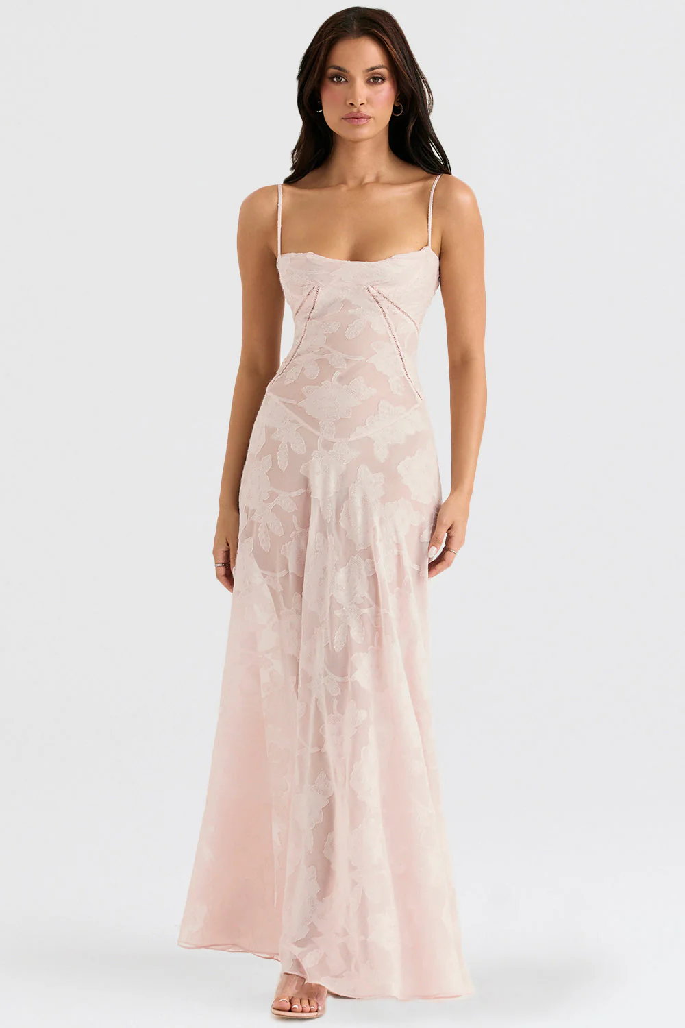 Elegantes Midikleid mit schmalen Trägern für einen stilvollen Auftritt