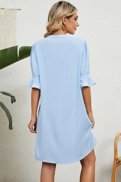 Lässiges Freizeitkleid mit kurzen Ärmeln für einen stilvollen Auftritt