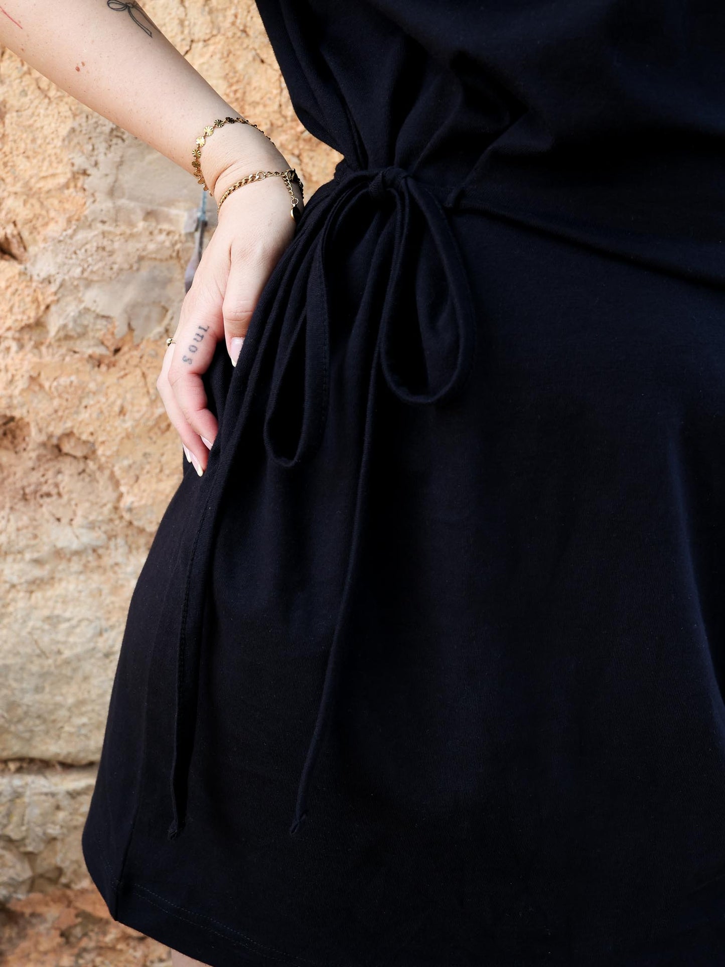 Locker geschnittenes T-Shirtkleid mit kurzen Ärmeln für den Alltag