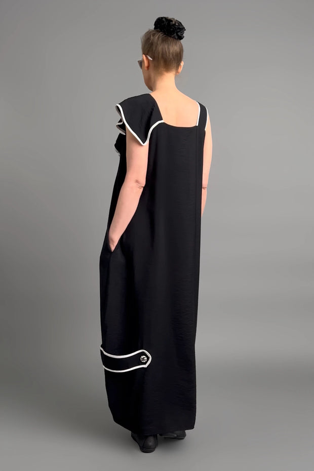 Langes Kleid mit stilvoller Silhouette im modernen Oversize-Look