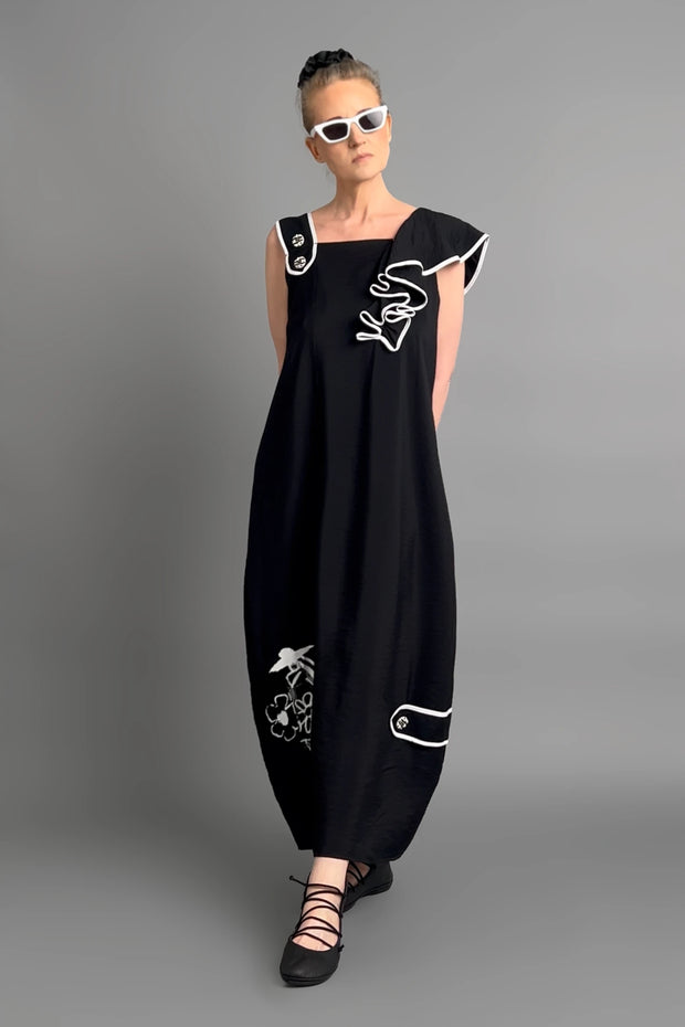 Langes Kleid mit stilvoller Silhouette im modernen Oversize-Look