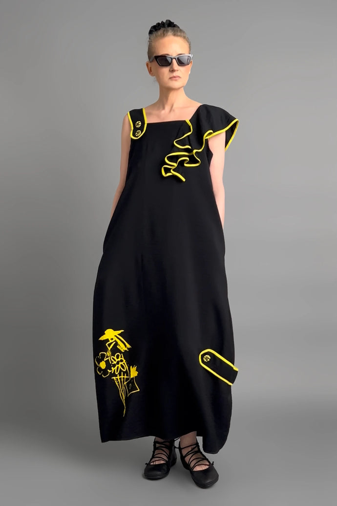 Langes Kleid mit stilvoller Silhouette im modernen Oversize-Look