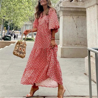 Maxikleid mit weiten Ärmeln für einen stilvollen und luftigen Look