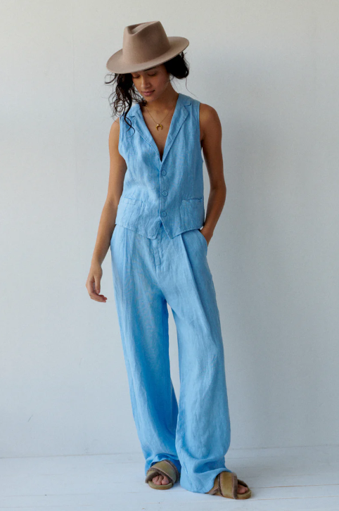 Leichte Sommerhose mit weitem Schnitt für Damen
