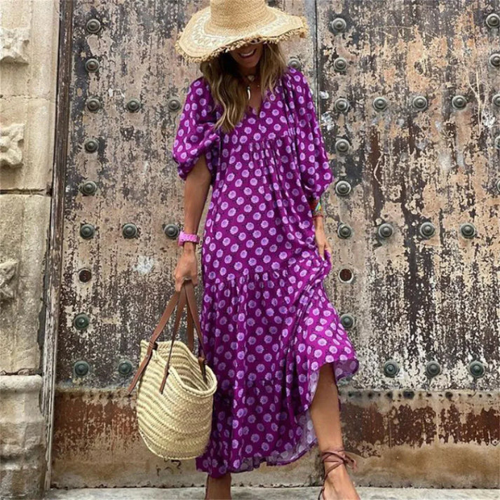 Maxikleid mit weiten Ärmeln für einen stilvollen und luftigen Look