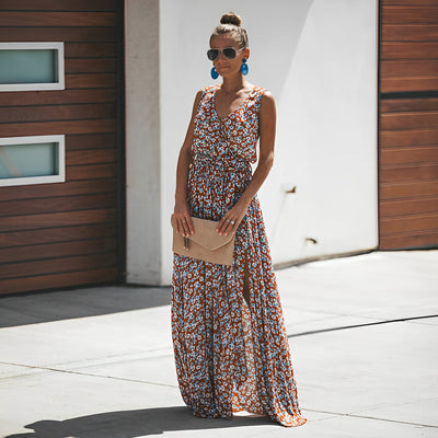Elegantes Maxikleid mit Muster für stilvolle Auftritte
