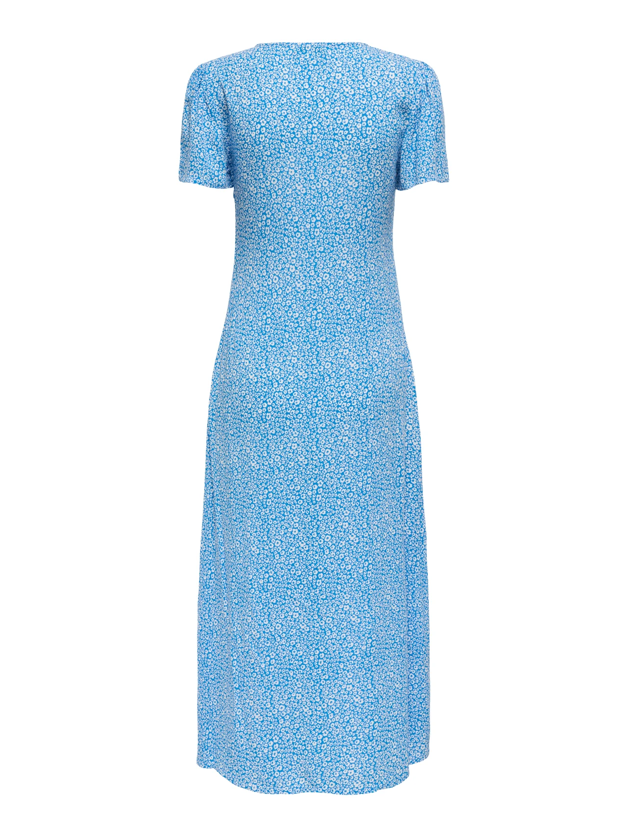 Sommerliches Maxikleid mit Blumenmuster und kurzen Ärmeln