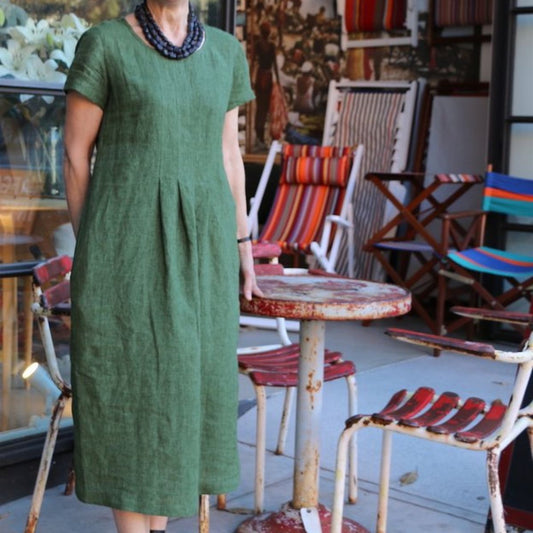 Elegantes Freizeitkleid mit kurzen Ärmeln für den Alltag