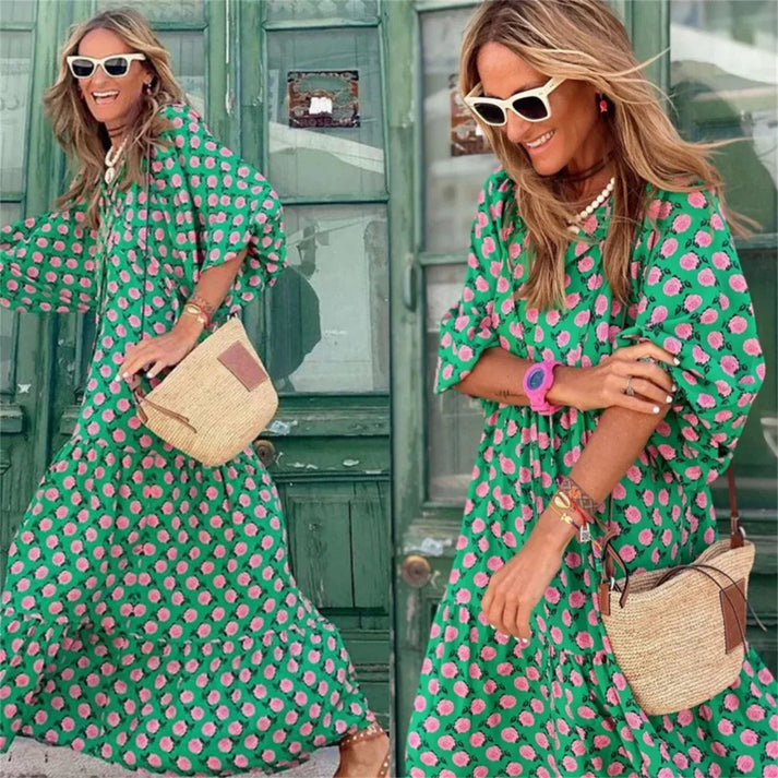 Maxikleid mit weiten Ärmeln für einen stilvollen und luftigen Look