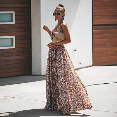 Elegantes Maxikleid mit Muster für stilvolle Auftritte