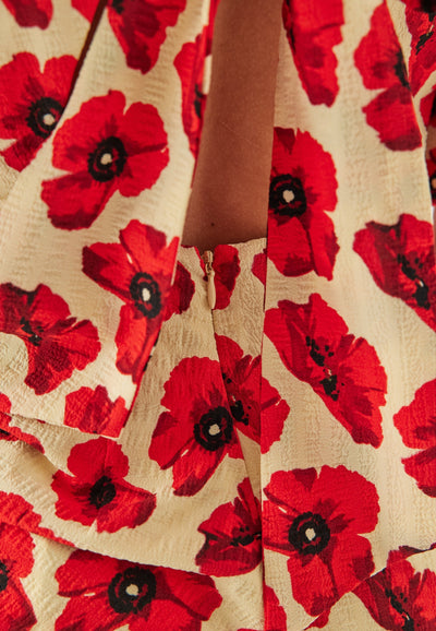 Midikleid mit Schleifendetail und kurzen Puffärmeln für besondere Anlässe