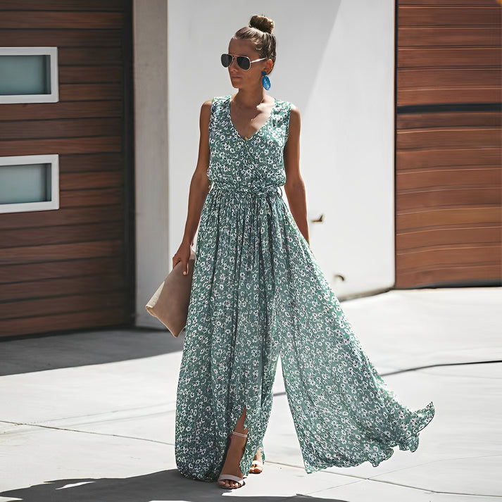 Elegantes Maxikleid mit Muster für stilvolle Auftritte