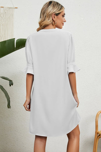 Lässiges Freizeitkleid mit kurzen Ärmeln für einen stilvollen Auftritt